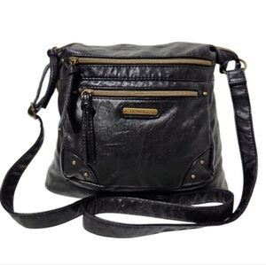 Stone & Co Smokey Mountain Black Bucket Crossbody Hobo Bag